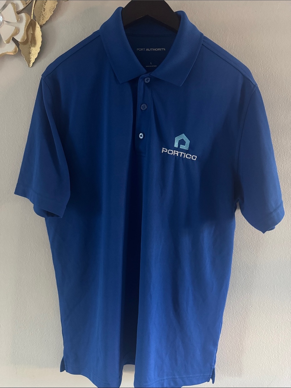 Port Authority Blue Polo with Portico Logo